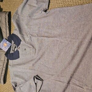 Del Sol Bahama Polo Alaska Whale Tail Embroidered Blue Patterned Polo Shirt